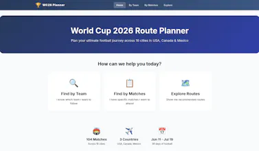 World Cup 2026 Planner gallery image