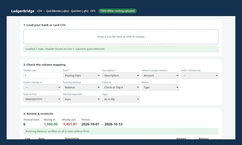 LedgerBridge screenshot 1