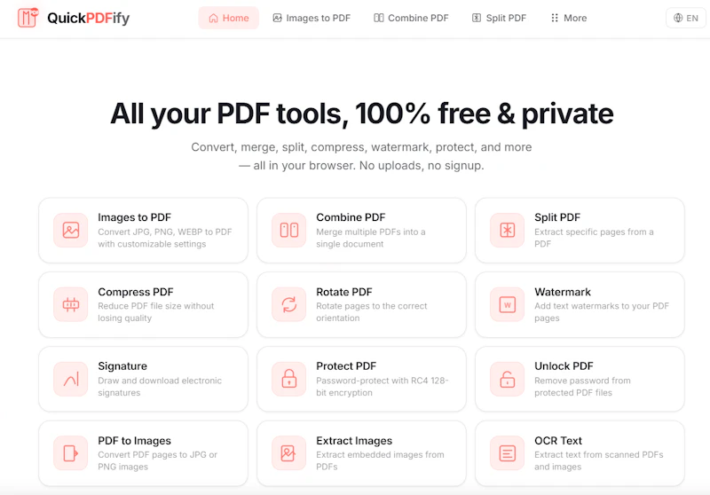 QuickPDFify screenshot 2