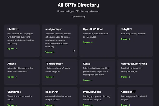 All GPTs gallery image