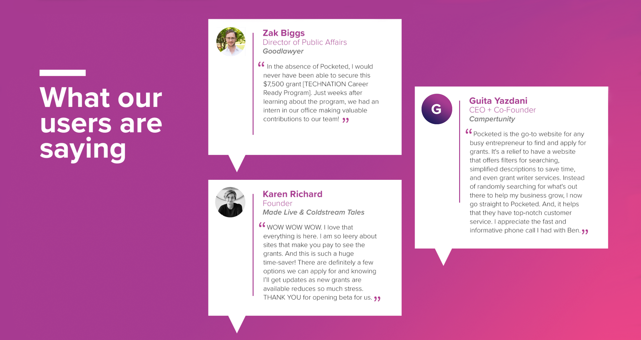 Pocketed Grant Matching Platform gallery image