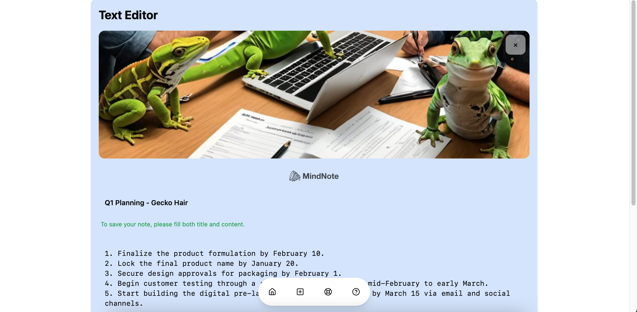 MindNote gallery image