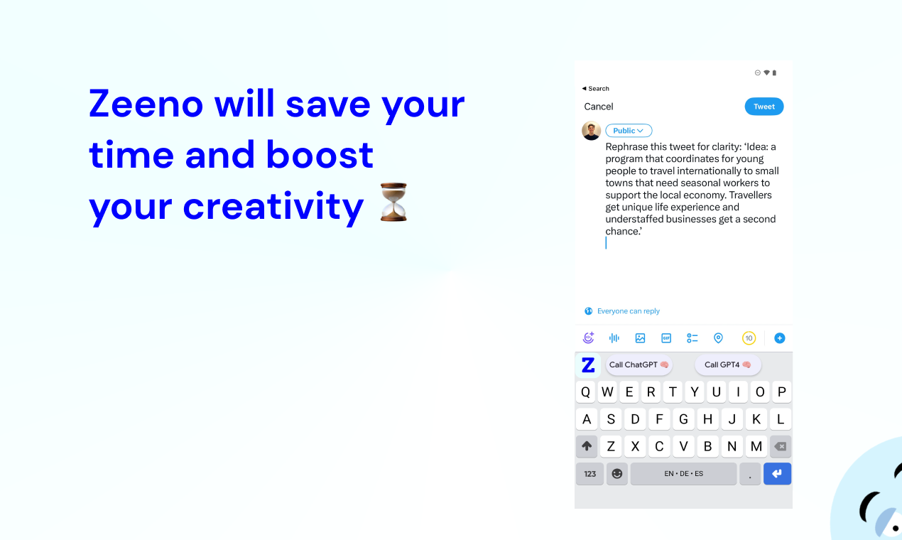 Zeeno - Zeeno pone chatgpt en su teclado móvil media 5