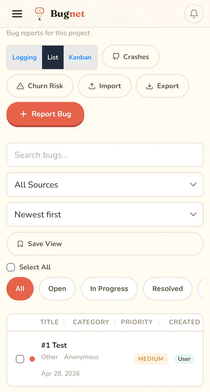 Bugnet screenshot 2