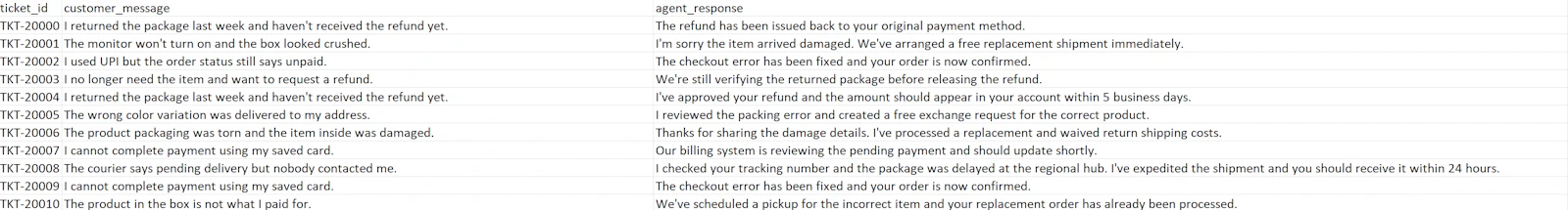 Customer Conversations Dataset  screenshot 1