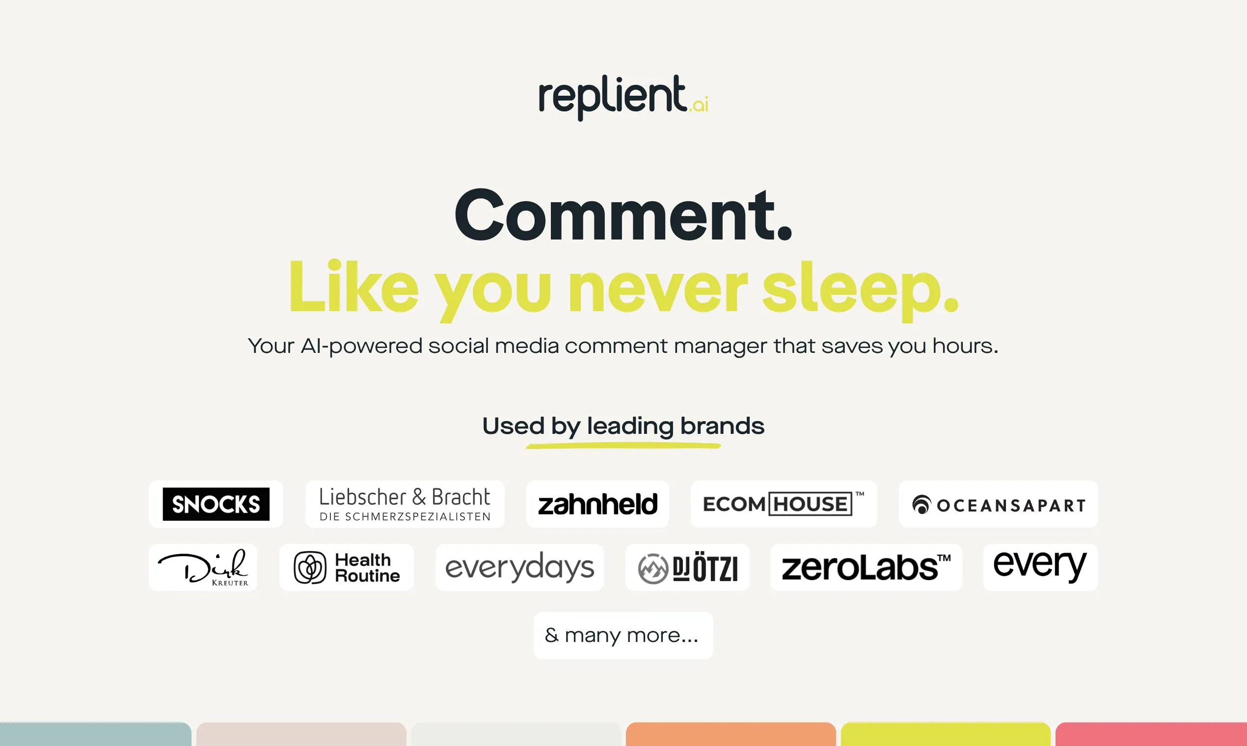 Replient product banner