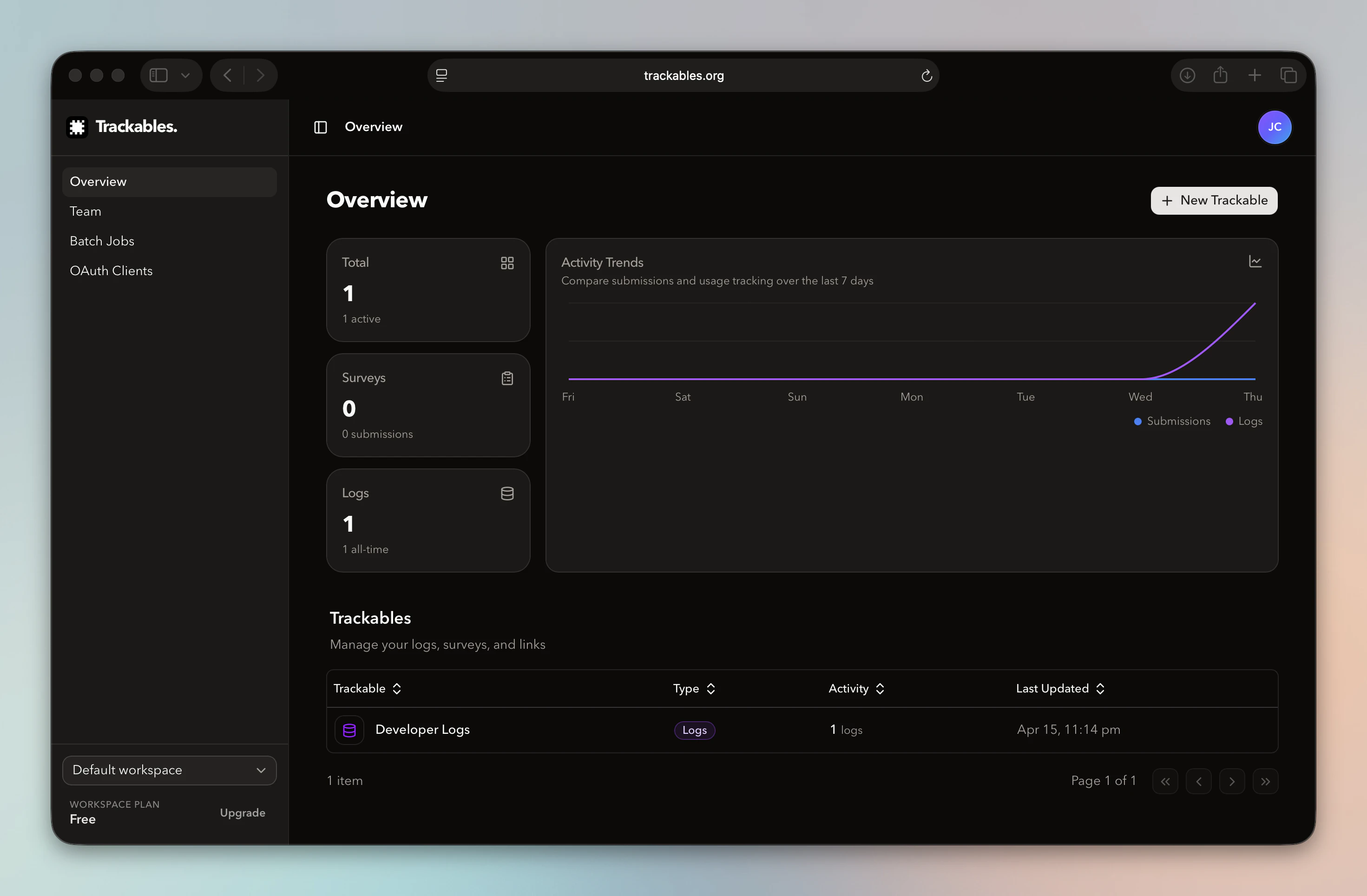 Trackables screenshot 1