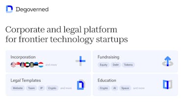 Startup journey map with global locations including the US, UAE, Singapore, and BVI