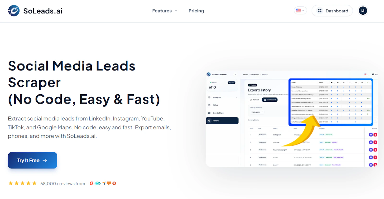 IG Follower Export Tool - SoLeads.ai screenshot 1