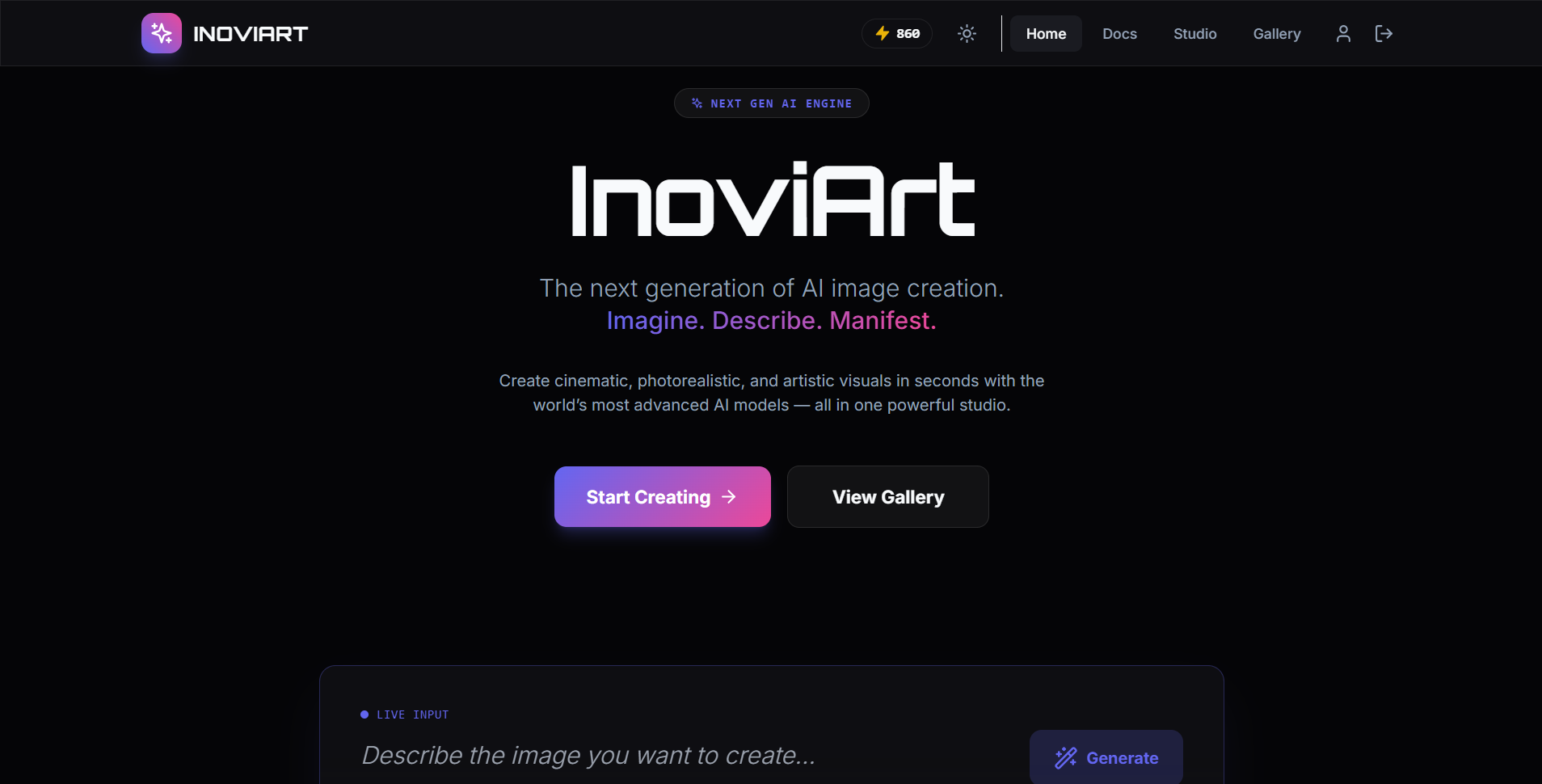 InoviArt - Main product screenshot demonstrating key features and user interface