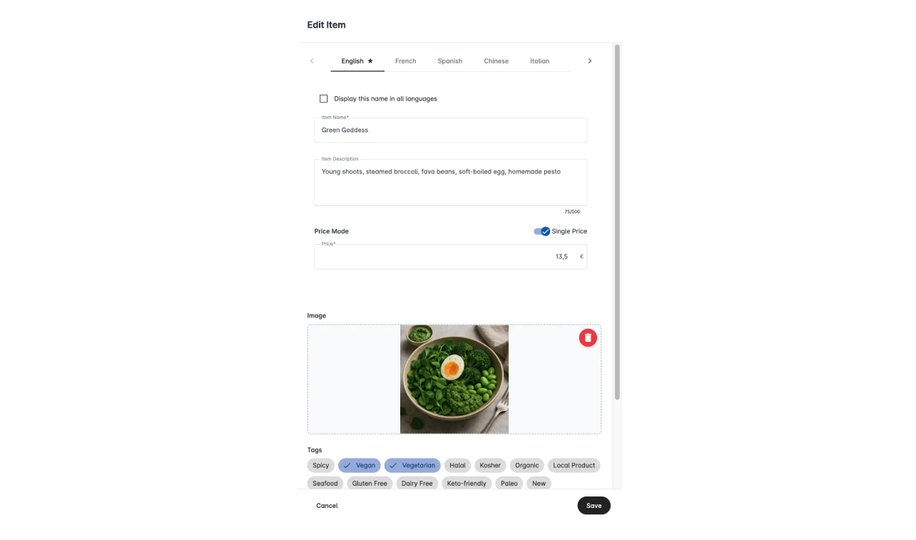 Média Shevafood - Menus numériques qui parlent toutes les langues 4