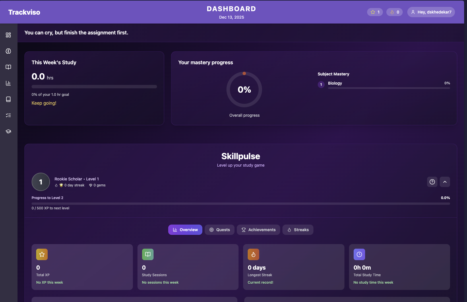 Trackviso — Gamified study tracker gallery image