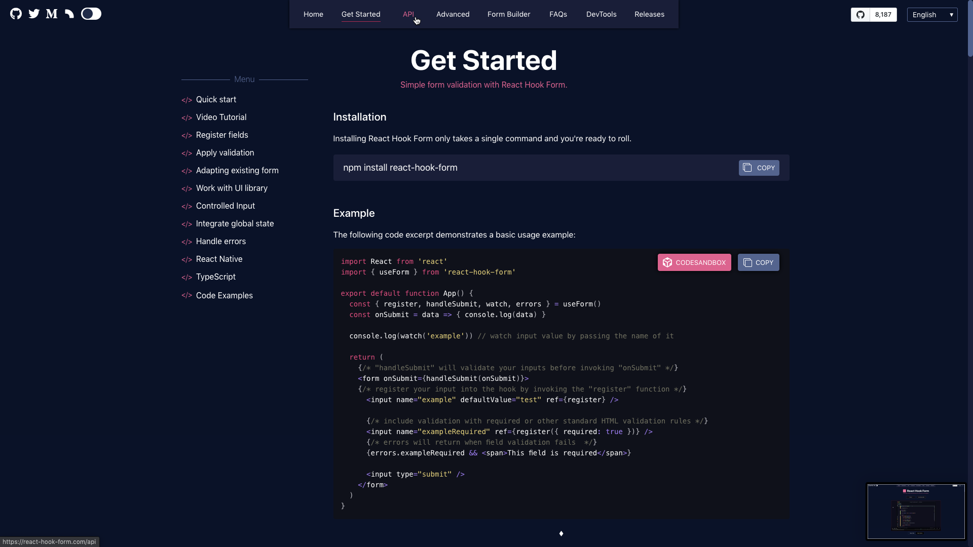 React Hook Form gallery image