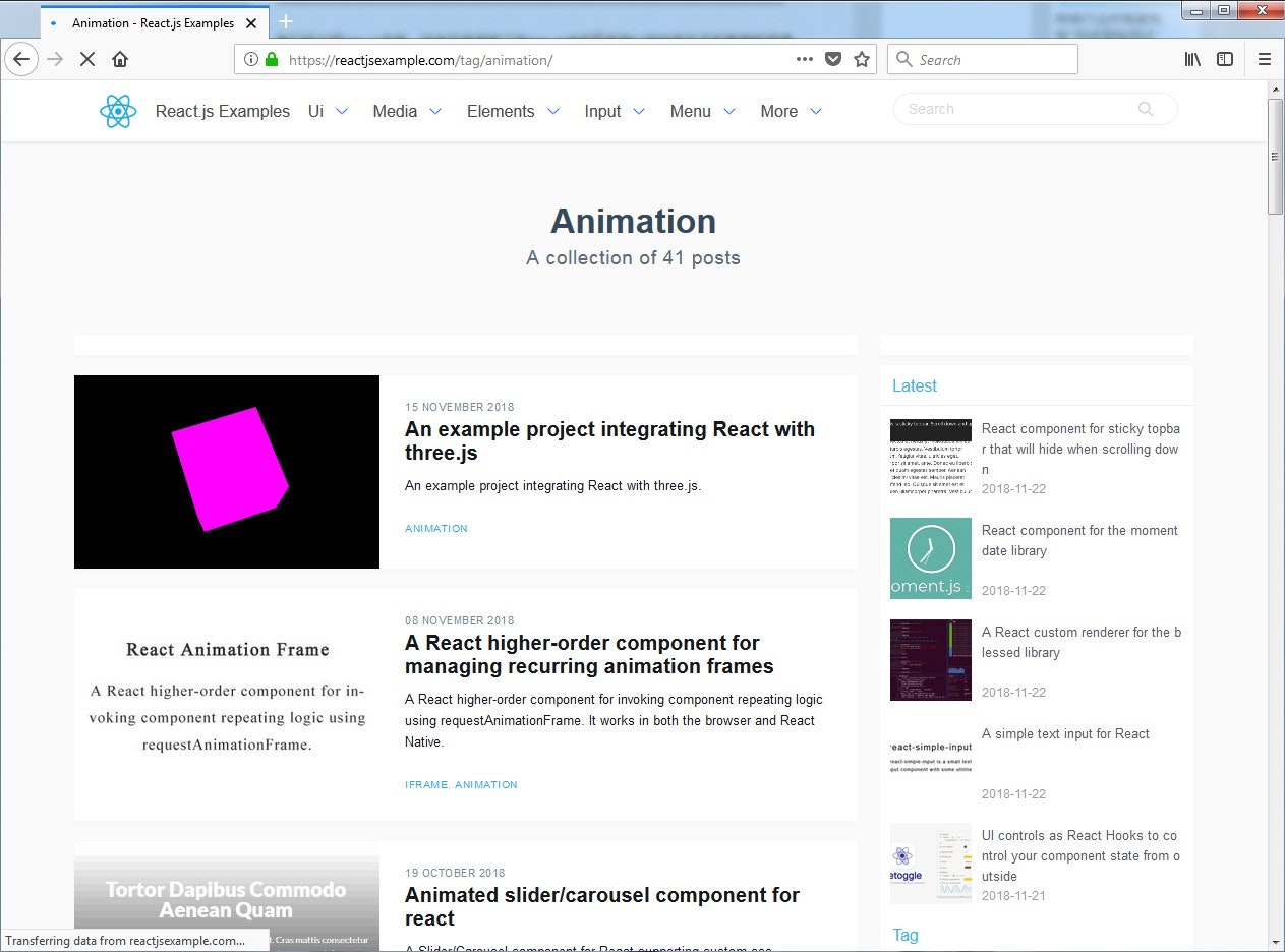 React Examples gallery image