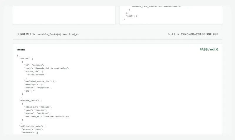 Source-to-Publish Evidence Gate screenshot 4