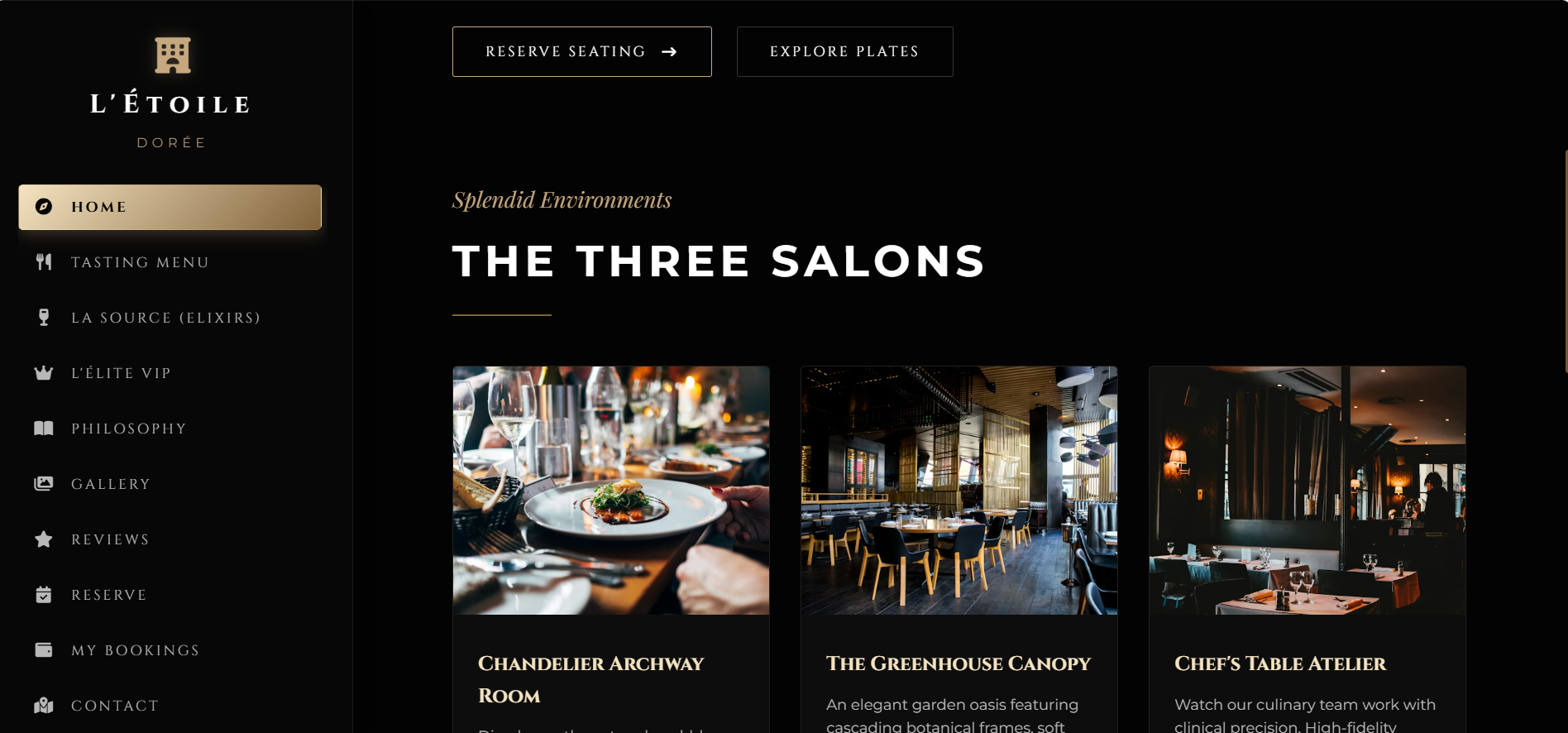  Premium Restaurant website template gallery image