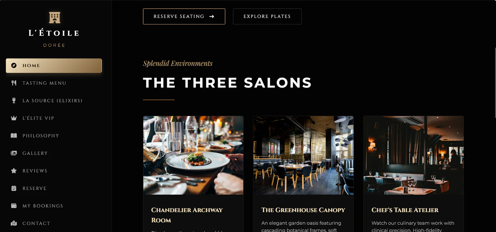  Premium Restaurant website template screenshot 3