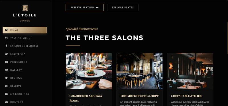  Premium Restaurant website template screenshot 3