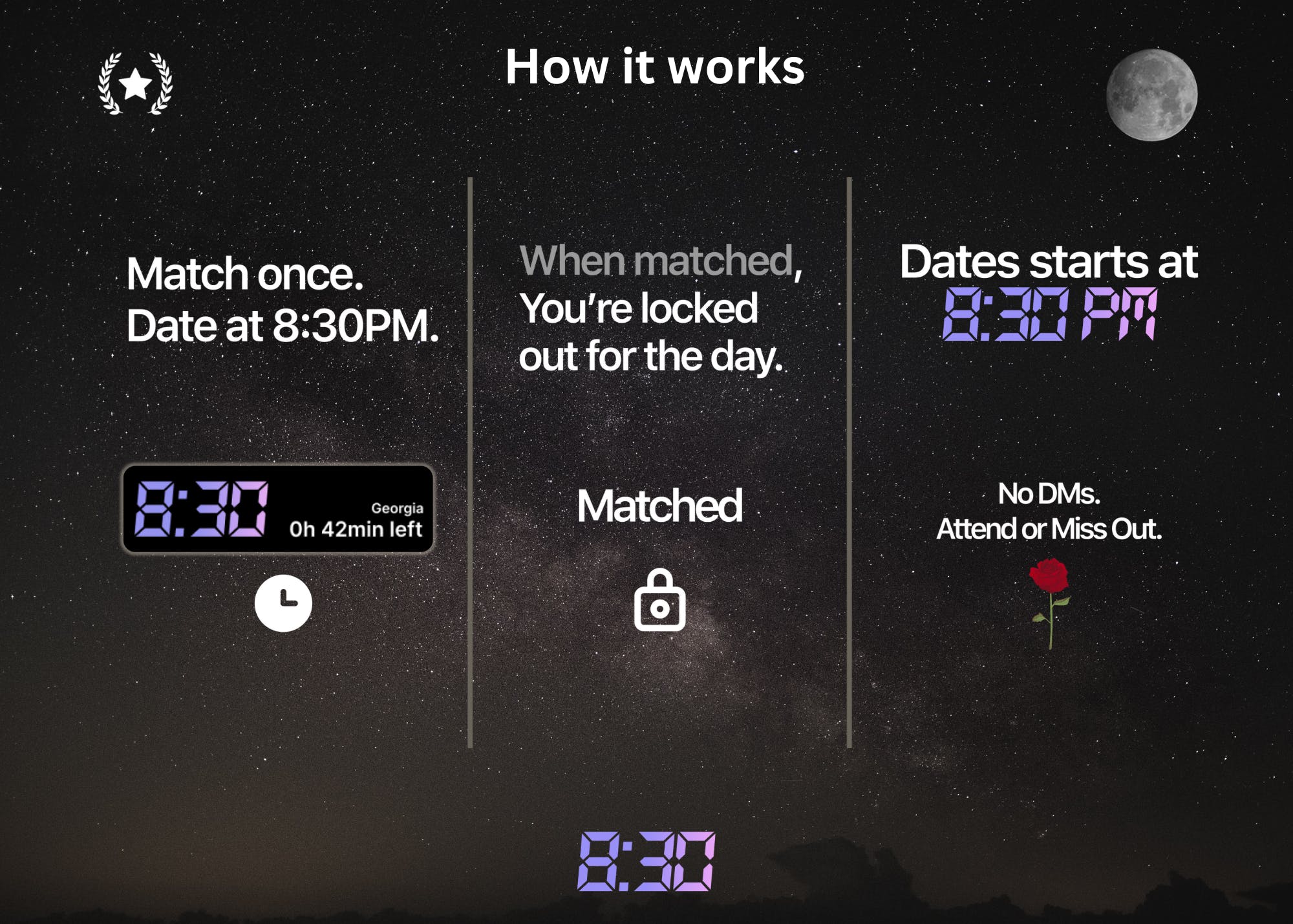 8:30PM - 1 Date per night media 1