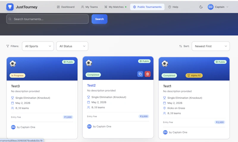 JustTourney screenshot 7