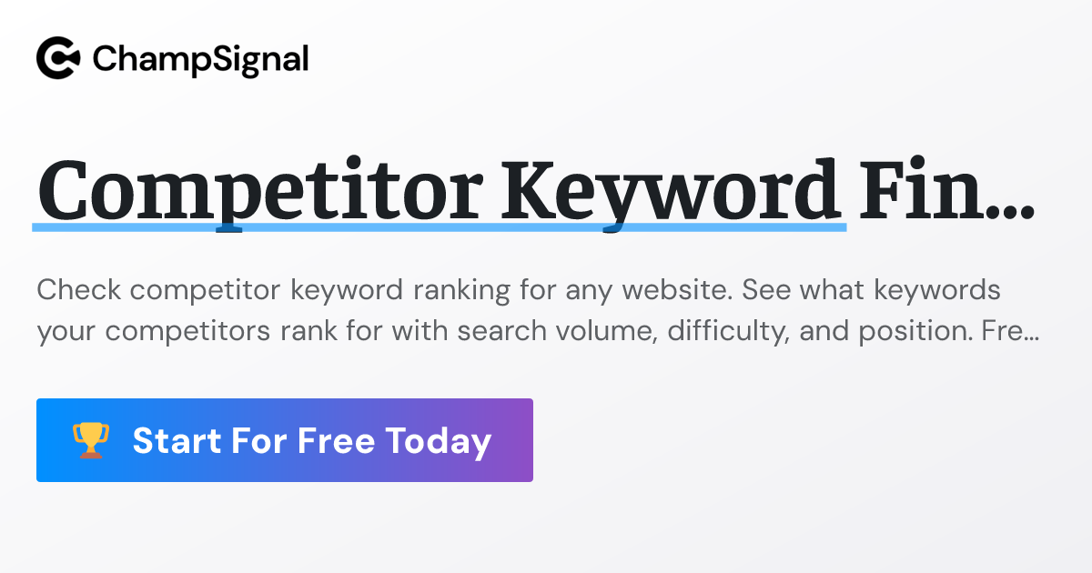 Competitor Keyword Finder gallery image