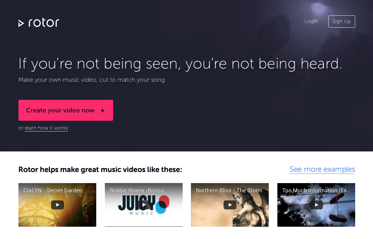 Rotor Videos — product overview and interface preview