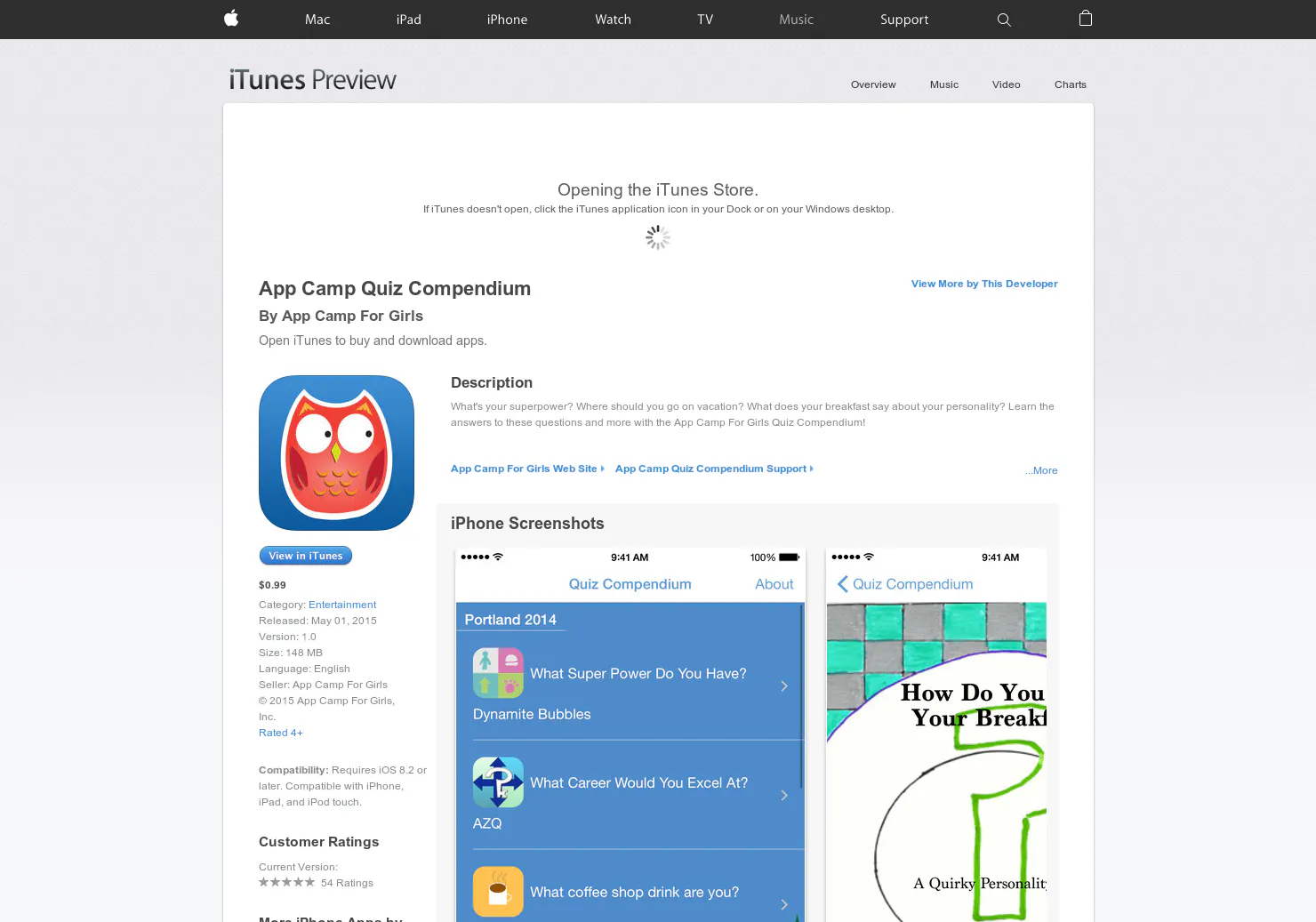 App Camp For Girls Quiz