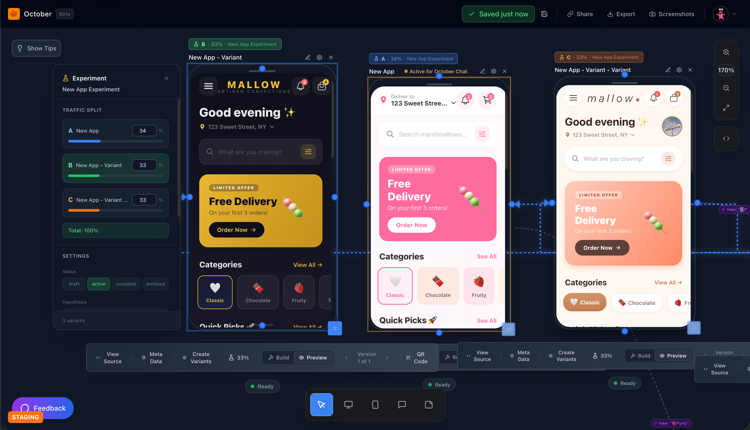 October - vibe code app experiments gallery image