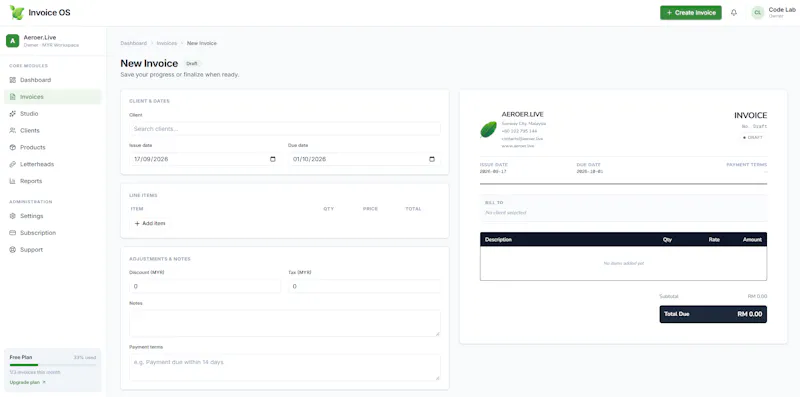 Invoice OS screenshot 6