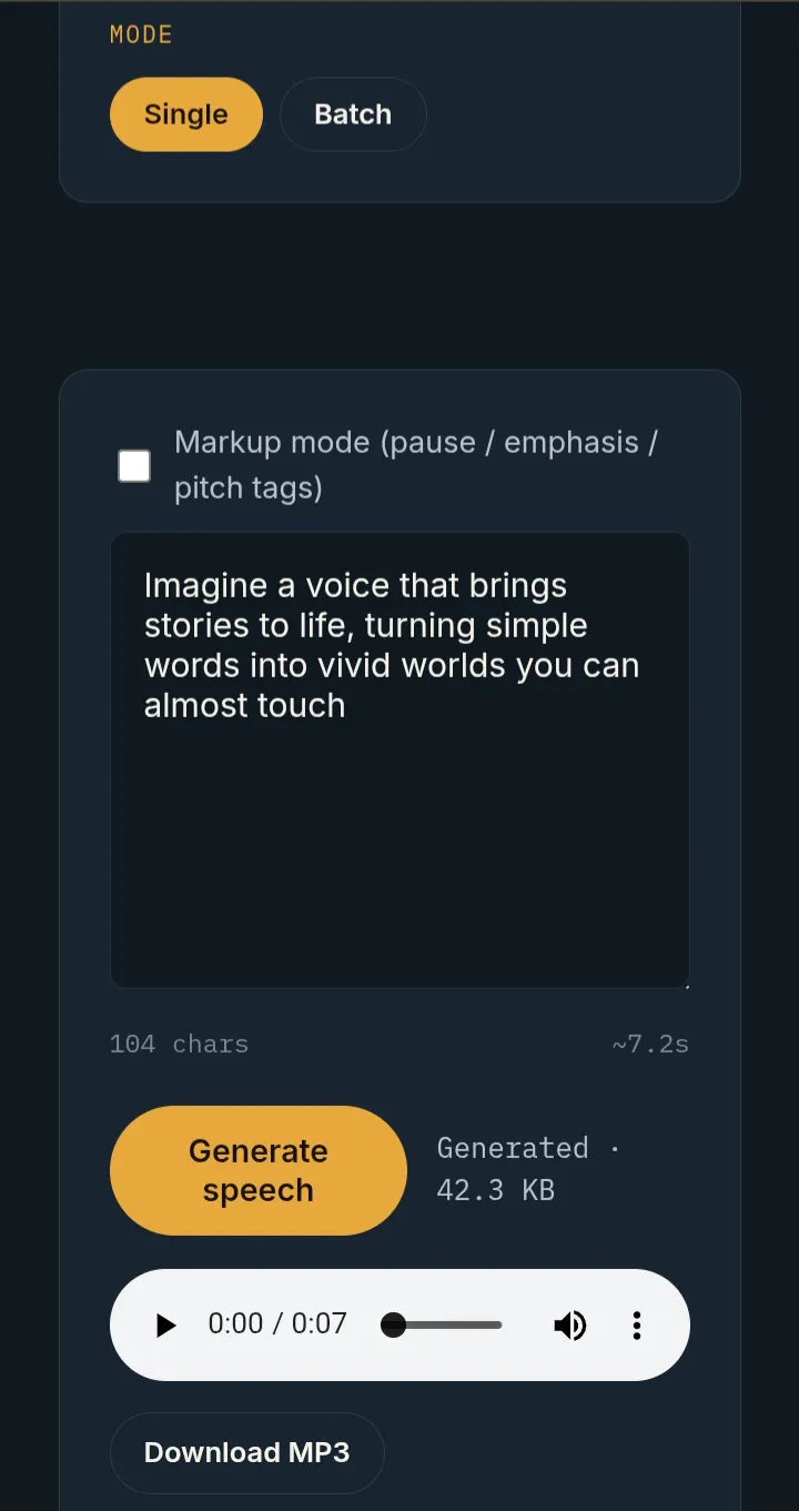 VoxCraft — Text to voice, crafted gallery image