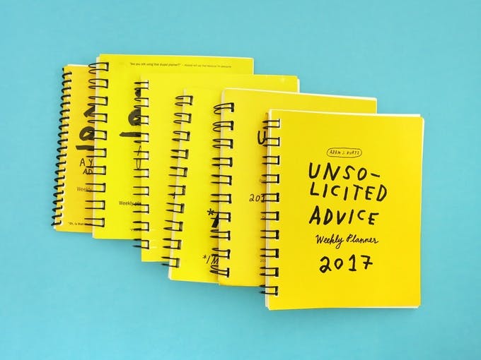 Unsolicited Advice :  2017 Weekly Planner media 1