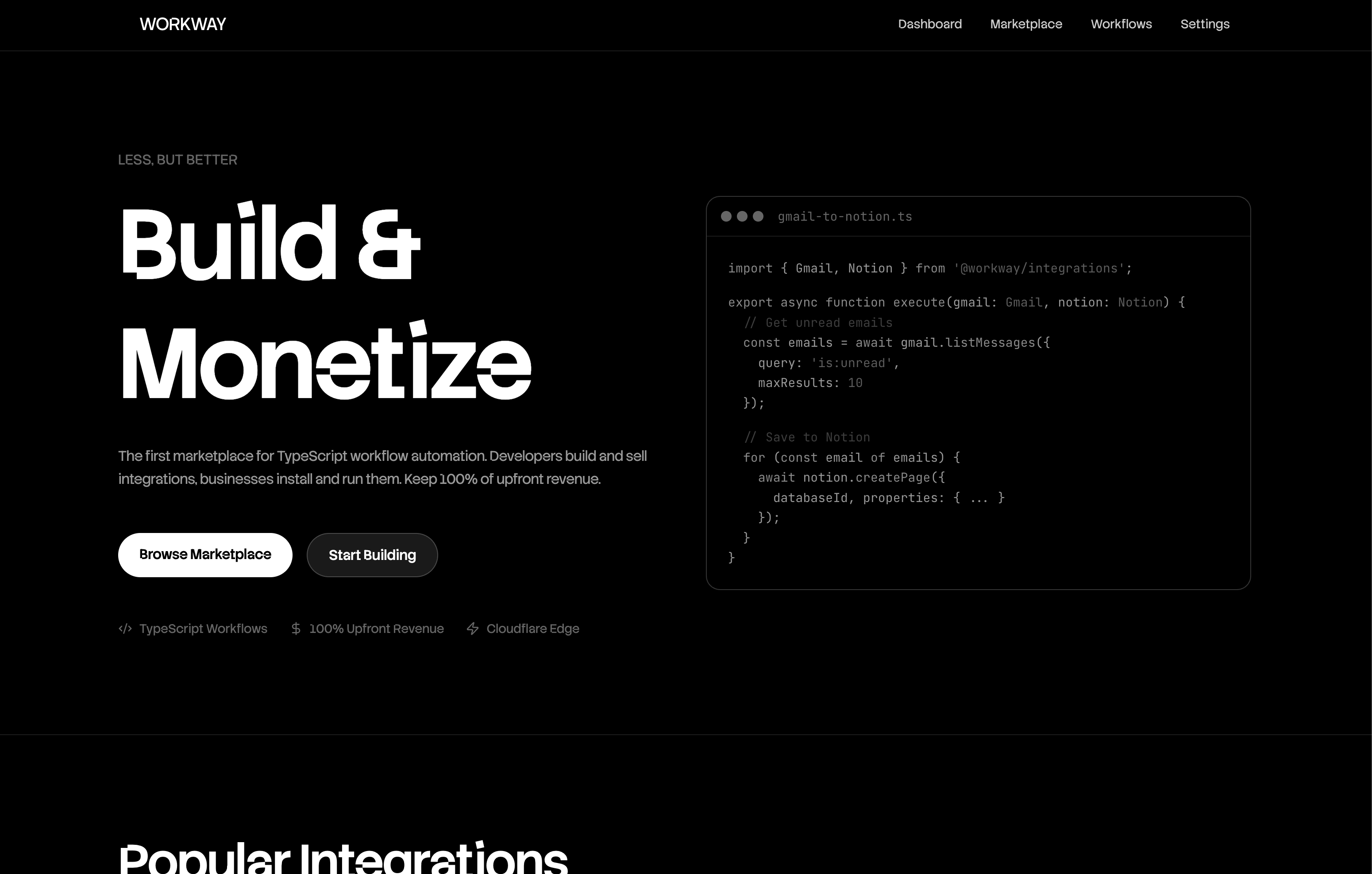 WORKWAY - Main product screenshot demonstrating key features and user interface