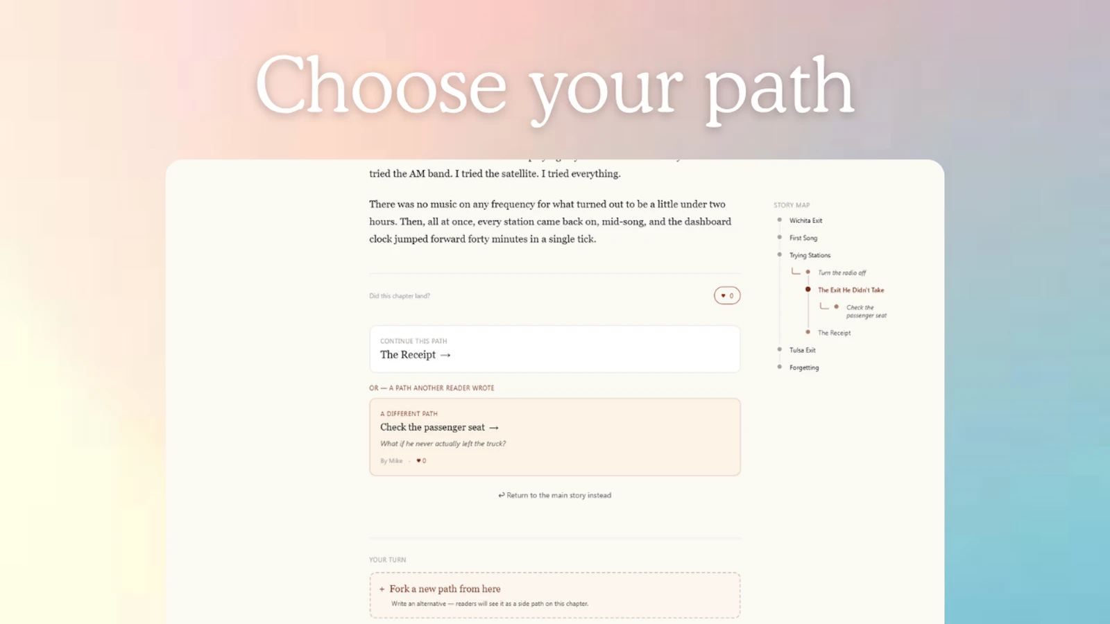 Branched screenshot 2