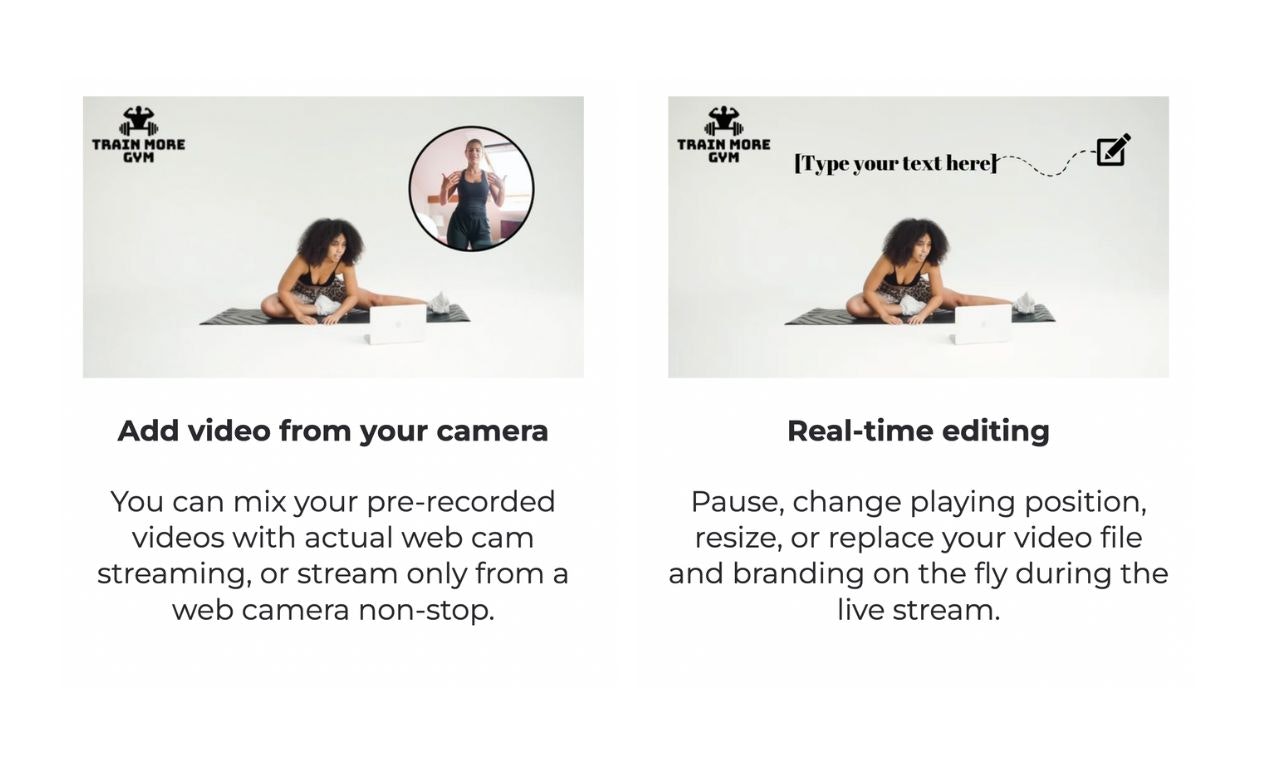 Live stream Pre-Recorded videos media 6