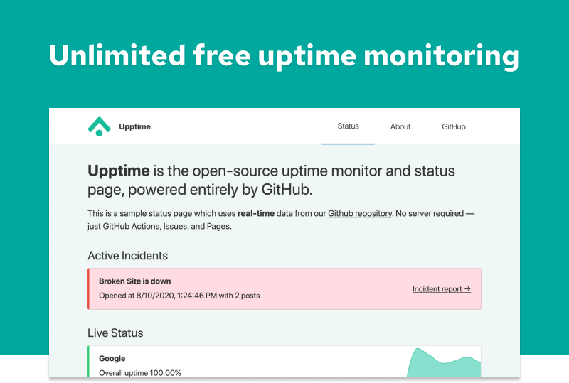 Upptime gallery image