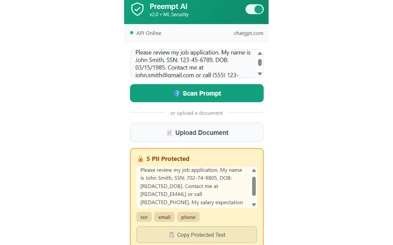 Preempt AI screenshot 2
