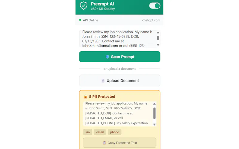 Preempt AI screenshot 2