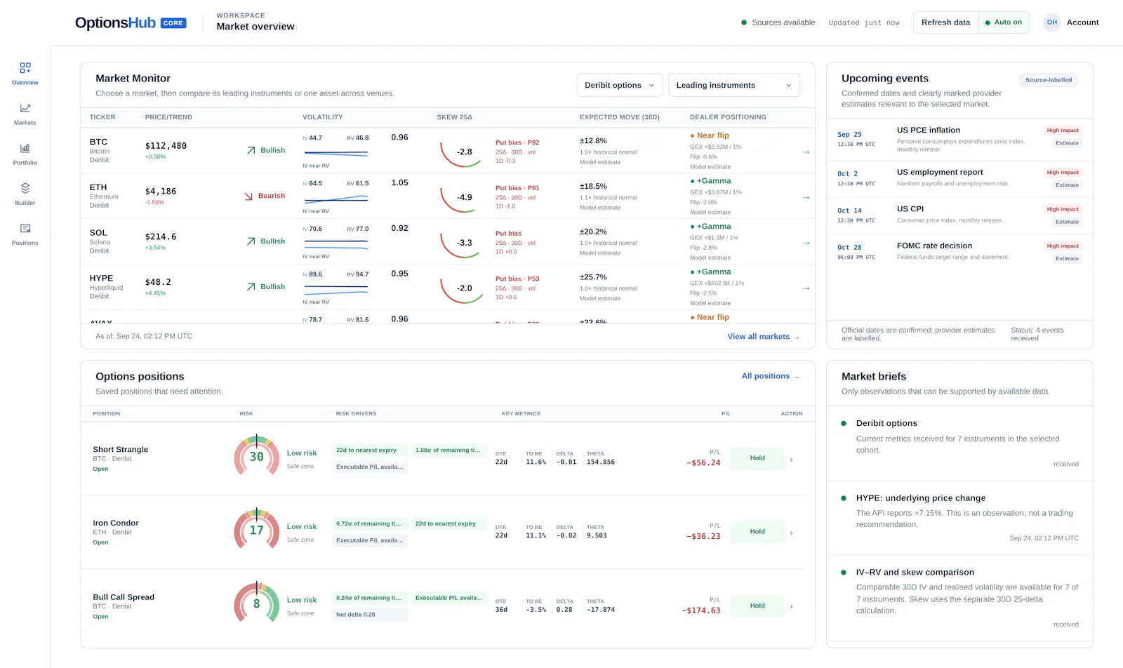 OptionsHub screenshot 2