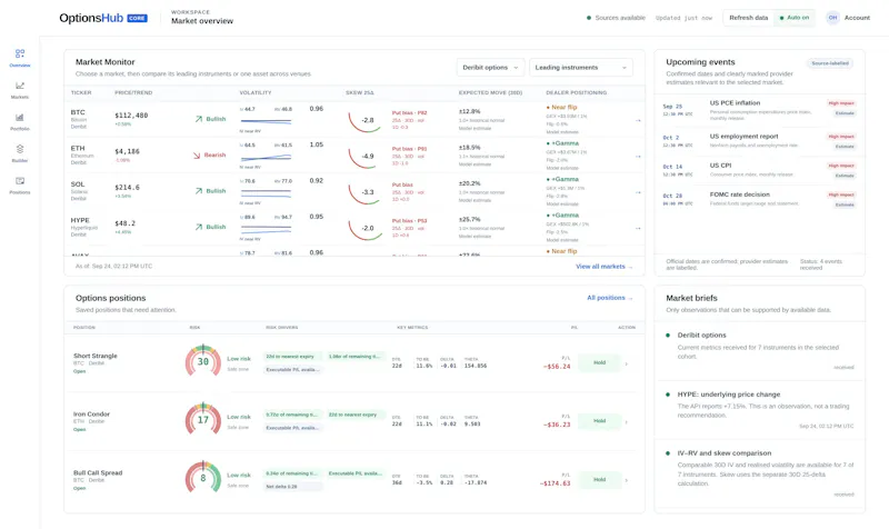 OptionsHub screenshot 2