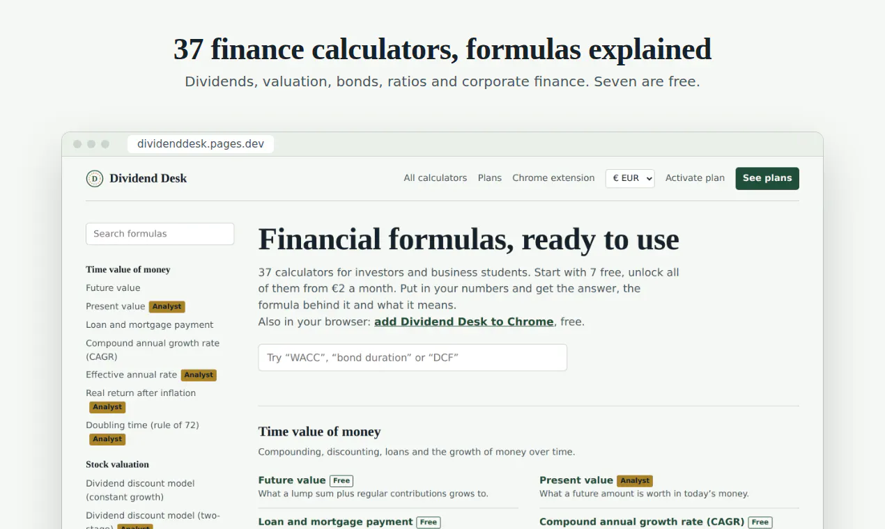 Dividend Desk gallery image