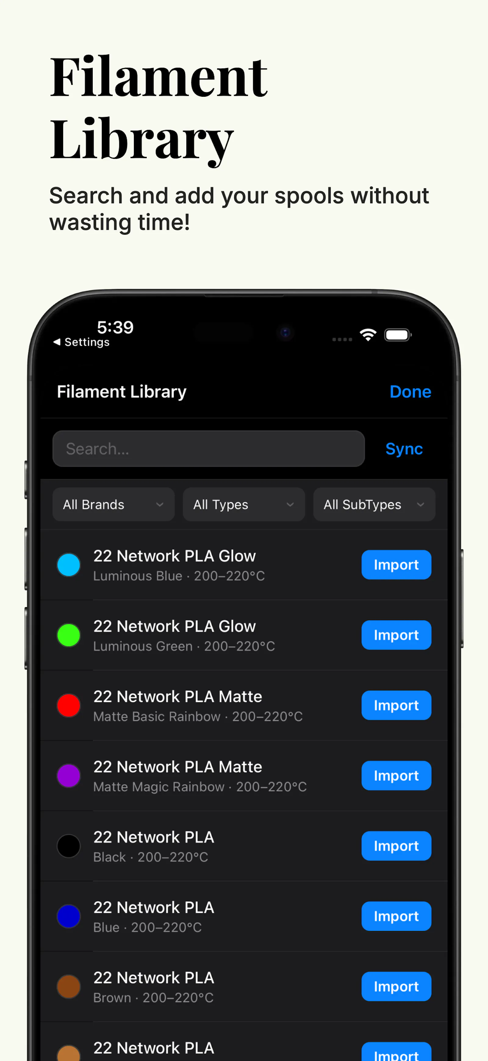 Tag My Spool – NFC Filament screenshot 5
