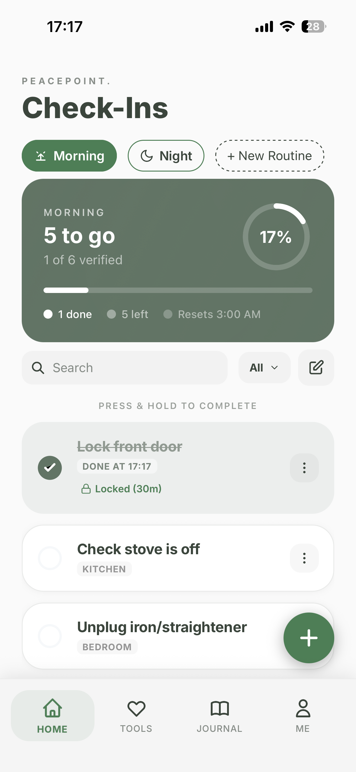 Peacepoint - Check Once. Rest Easy. - Main product screenshot demonstrating key features and user interface