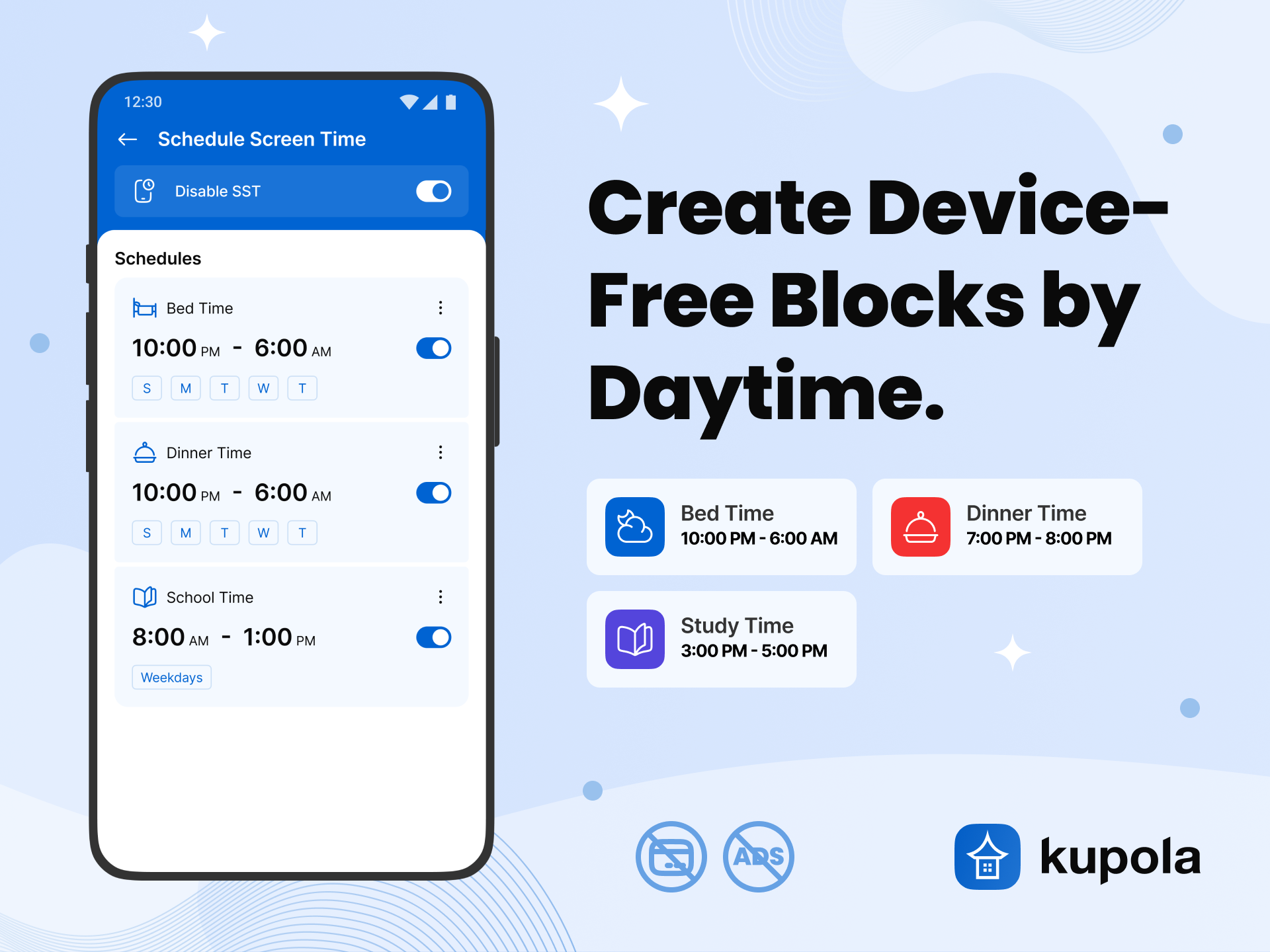 Kupola Parental Control App - Screenshot 2 showing product features and functionality