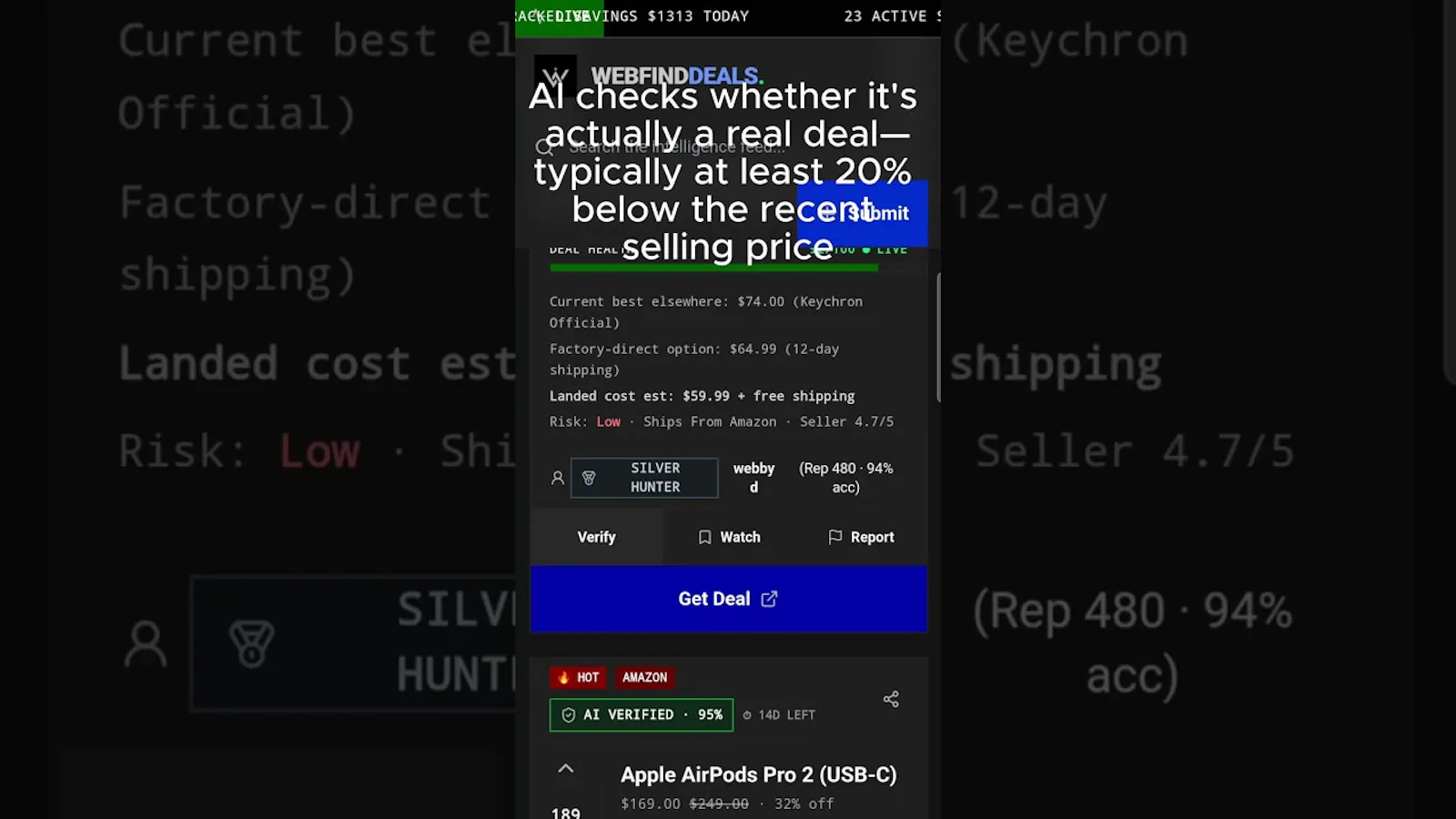 WebFindDeals screenshot 1 (video preview)