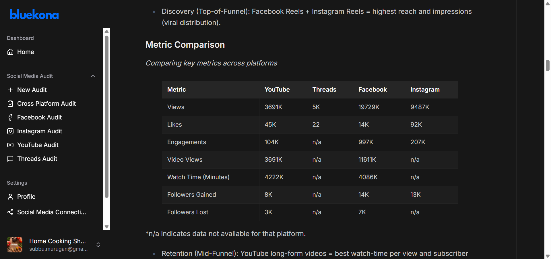 Bluekona AI - Main screenshot showing features and interface