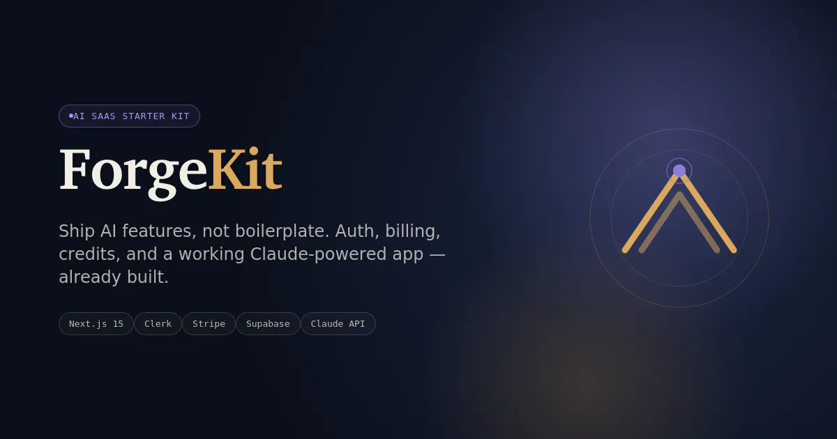 ForgeKit — AI SaaS Starter Kit gallery image