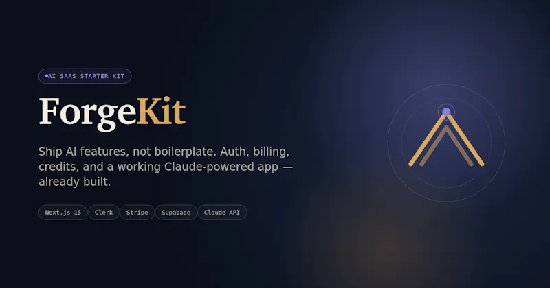 ForgeKit — AI SaaS Starter Kit screenshot 1