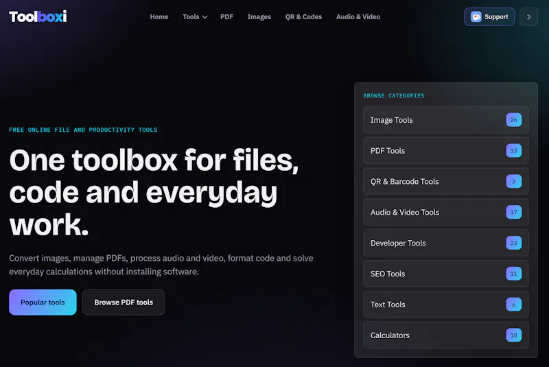 Toolboxi screenshot 1