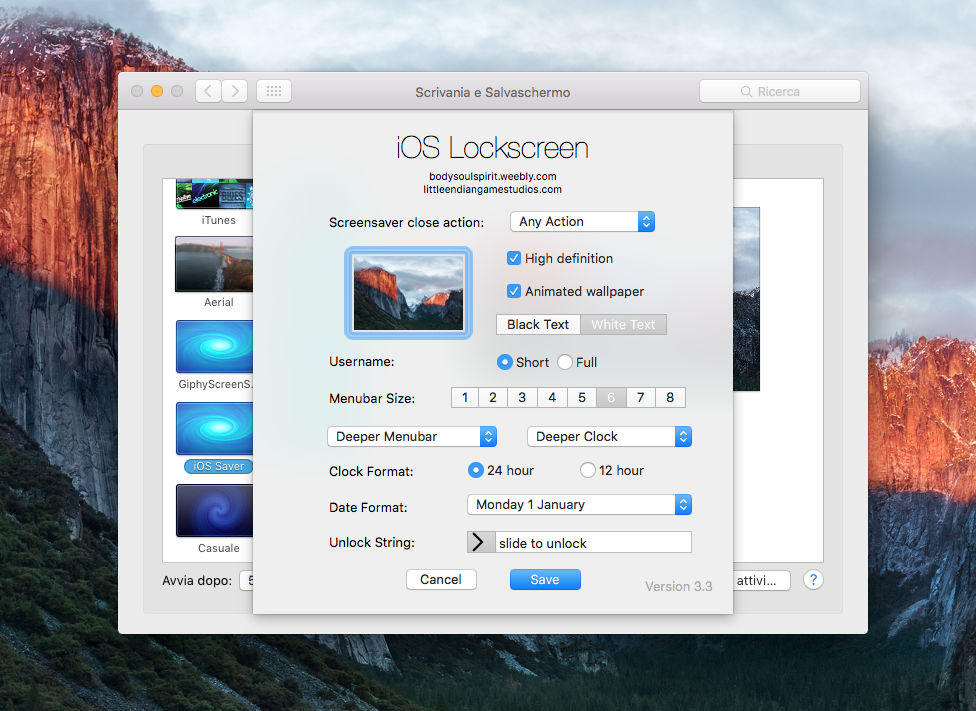 iOS Lock Screen Screensaver for Mac OS gallery image