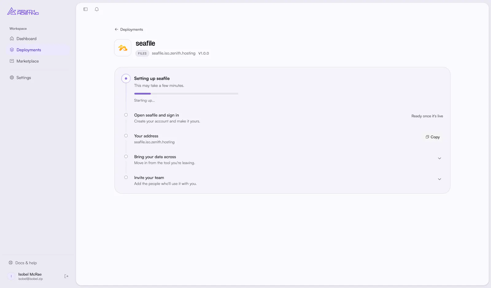 Zenith Hosting screenshot 4